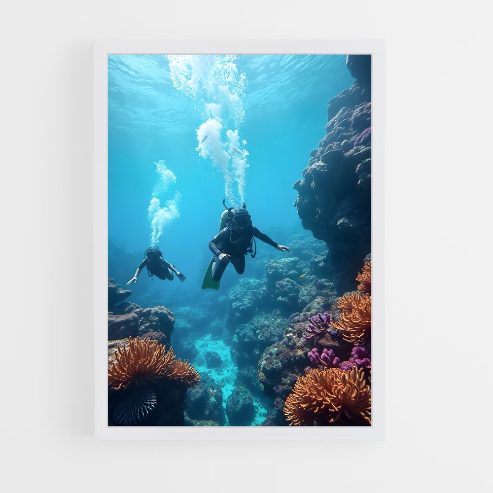 Poster Plongée Rêveuse – affiche Plongée sous-marine (vue 3)